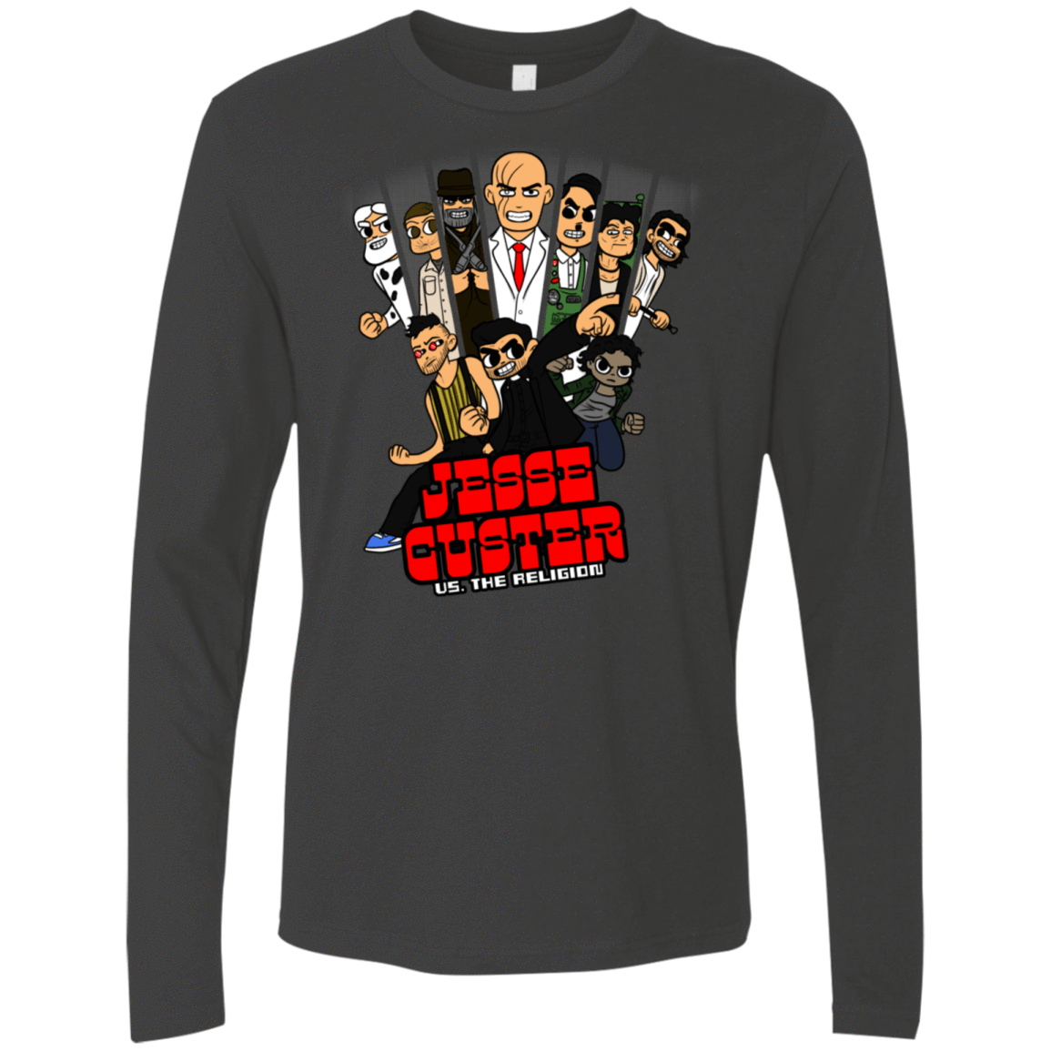 T-Shirts Heavy Metal / S Jesse Custer vs The Religion Men's Premium Long Sleeve
