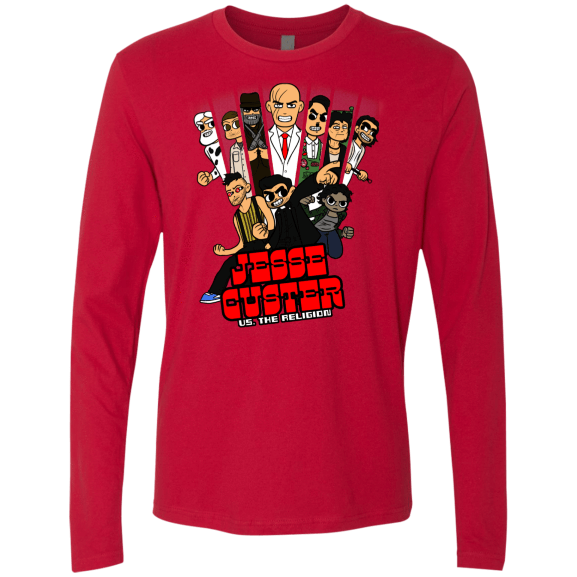 T-Shirts Red / S Jesse Custer vs The Religion Men's Premium Long Sleeve
