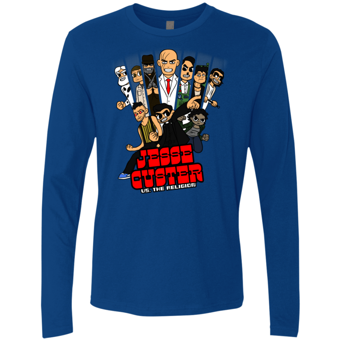 T-Shirts Royal / S Jesse Custer vs The Religion Men's Premium Long Sleeve