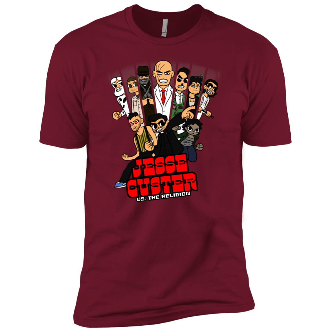 T-Shirts Cardinal / X-Small Jesse Custer vs The Religion Men's Premium T-Shirt