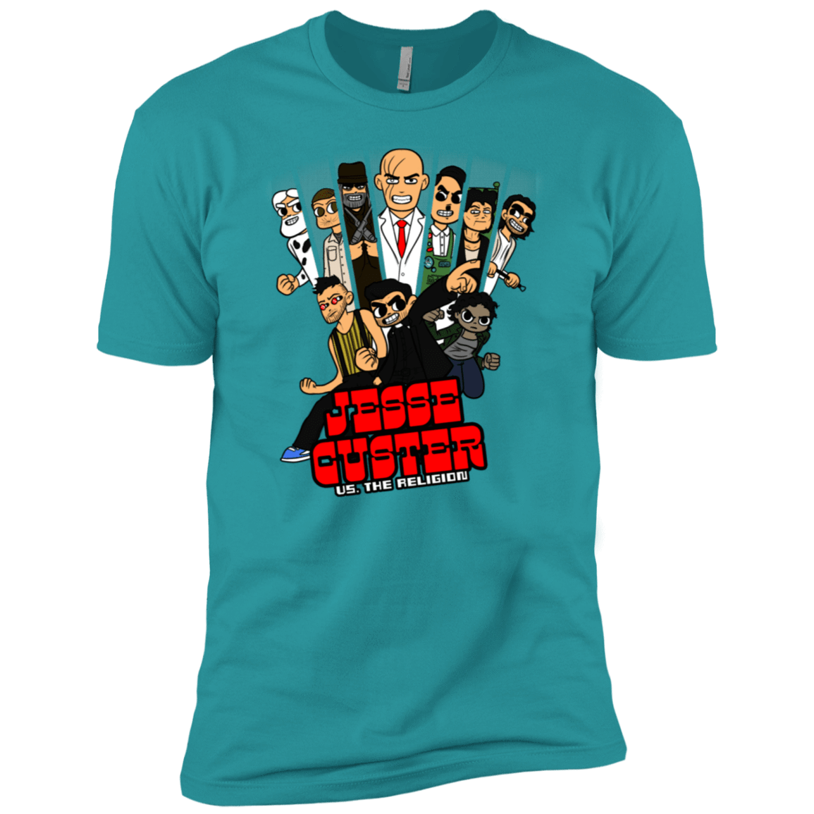 T-Shirts Tahiti Blue / X-Small Jesse Custer vs The Religion Men's Premium T-Shirt