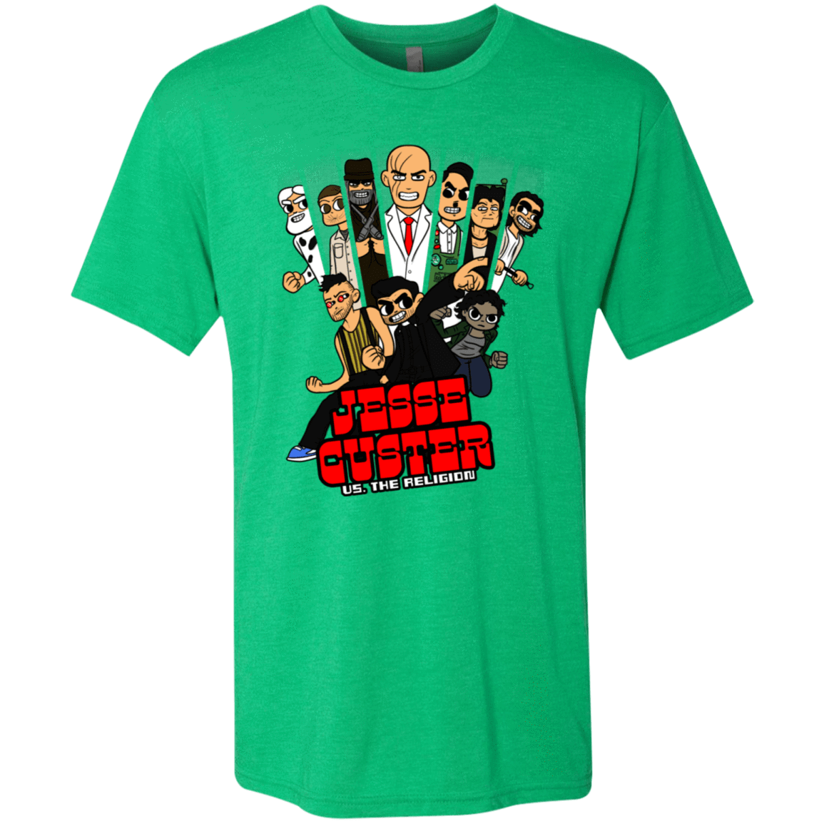 T-Shirts Envy / S Jesse Custer vs The Religion Men's Triblend T-Shirt
