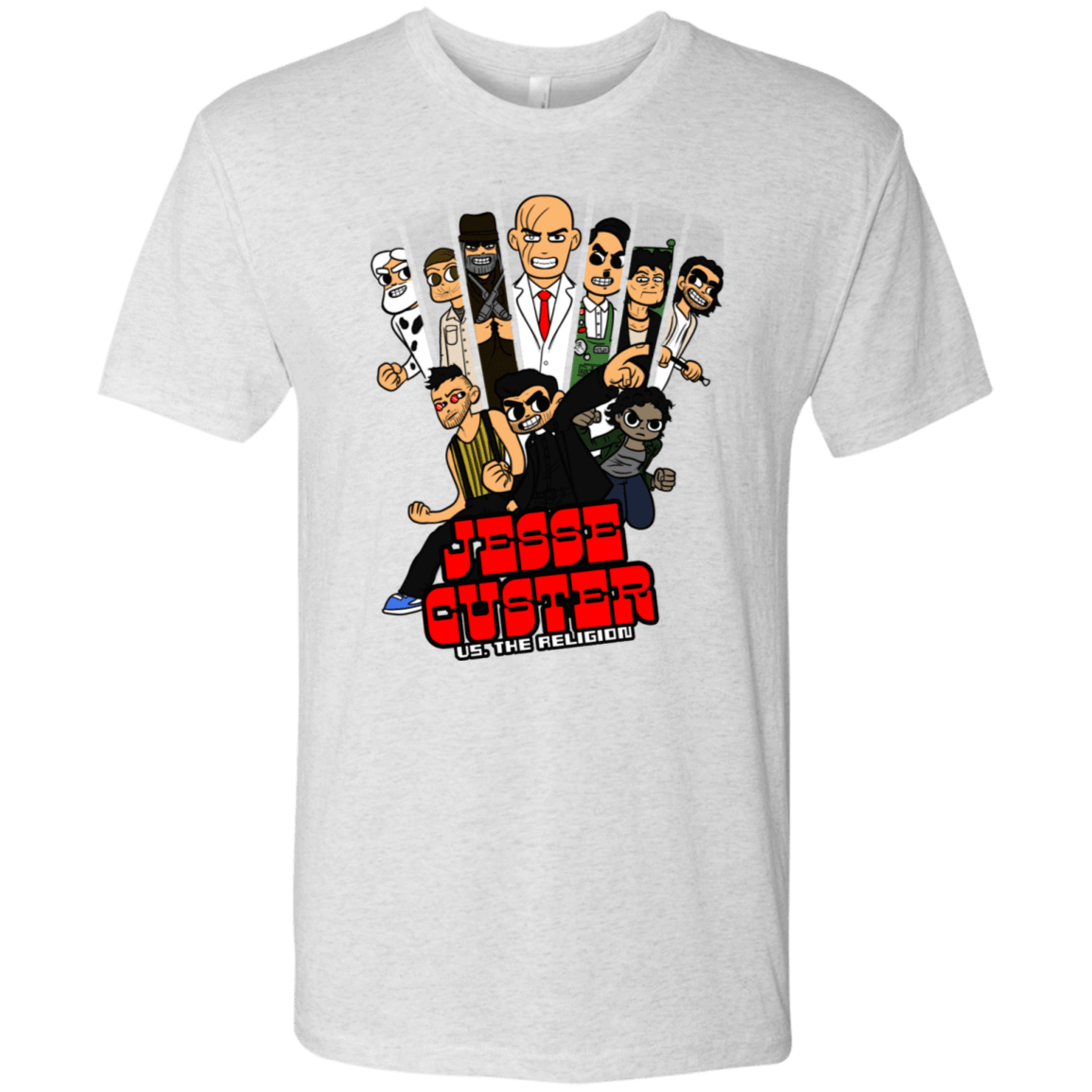 T-Shirts Heather White / S Jesse Custer vs The Religion Men's Triblend T-Shirt