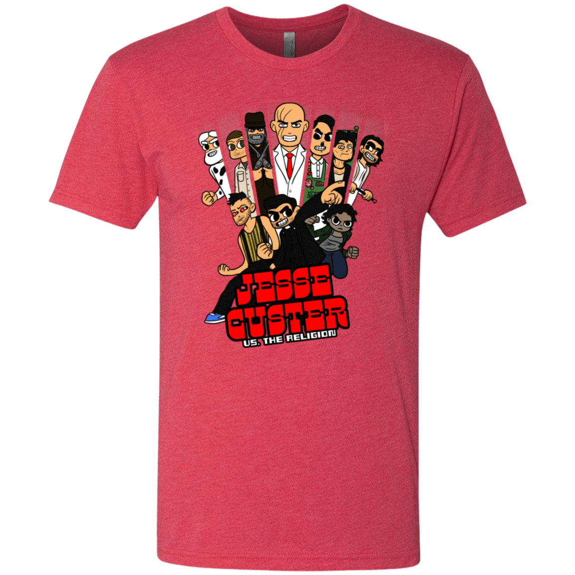 T-Shirts Vintage Red / S Jesse Custer vs The Religion Men's Triblend T-Shirt