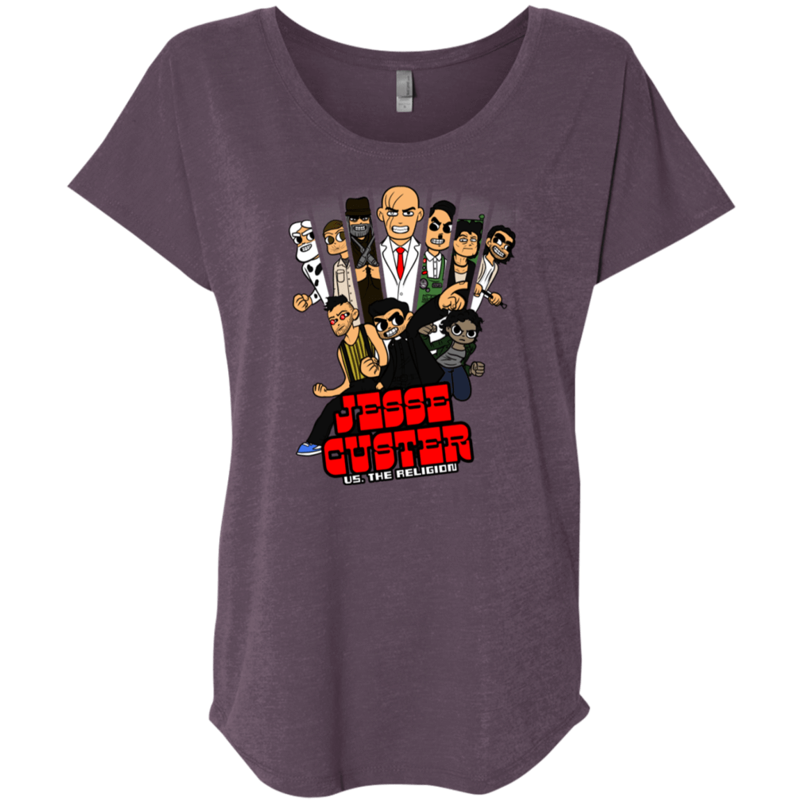 T-Shirts Vintage Purple / X-Small Jesse Custer vs The Religion Triblend Dolman Sleeve