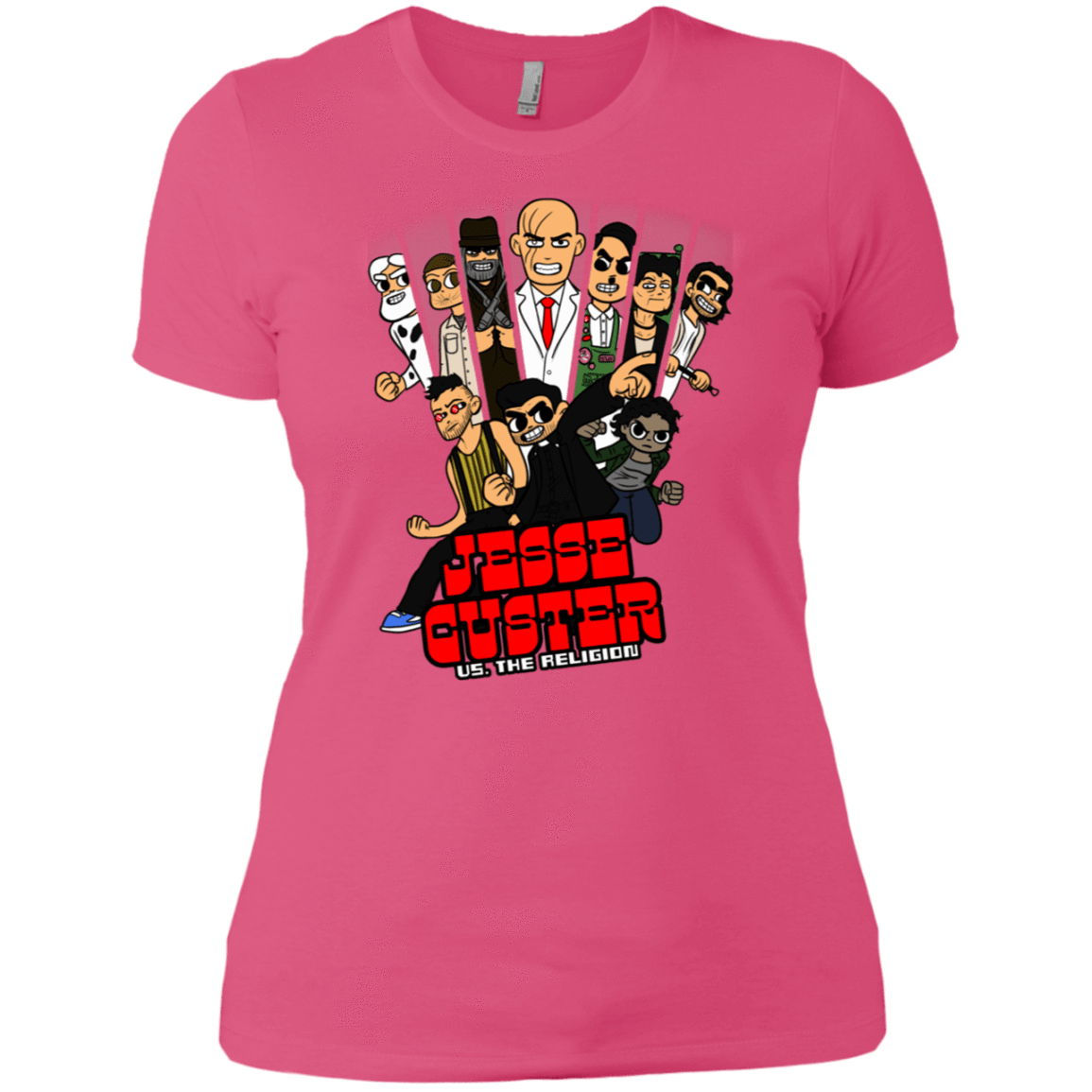 T-Shirts Hot Pink / X-Small Jesse Custer vs The Religion Women's Premium T-Shirt