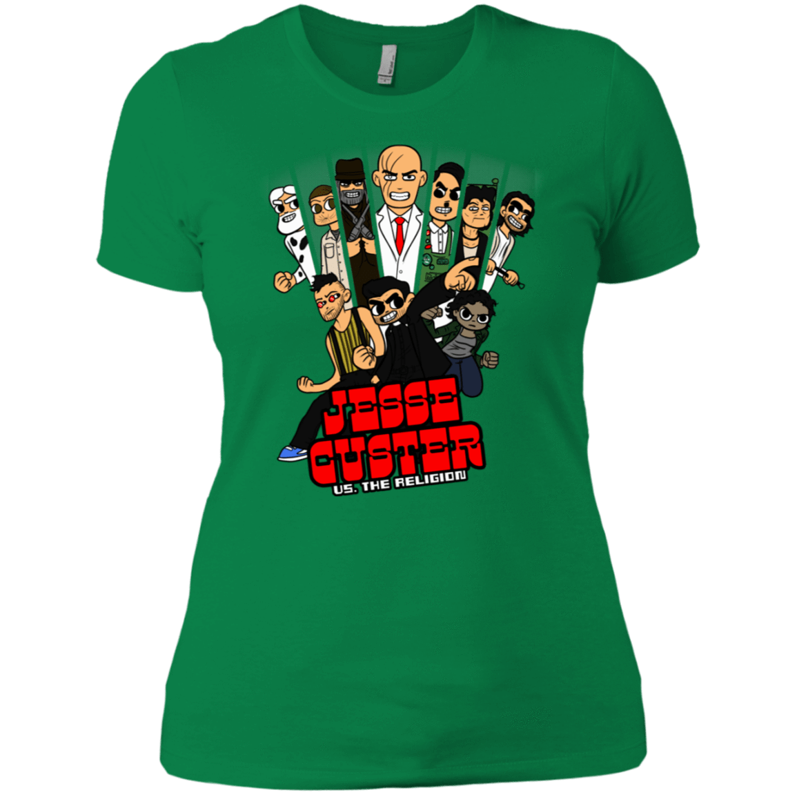 T-Shirts Kelly Green / X-Small Jesse Custer vs The Religion Women's Premium T-Shirt