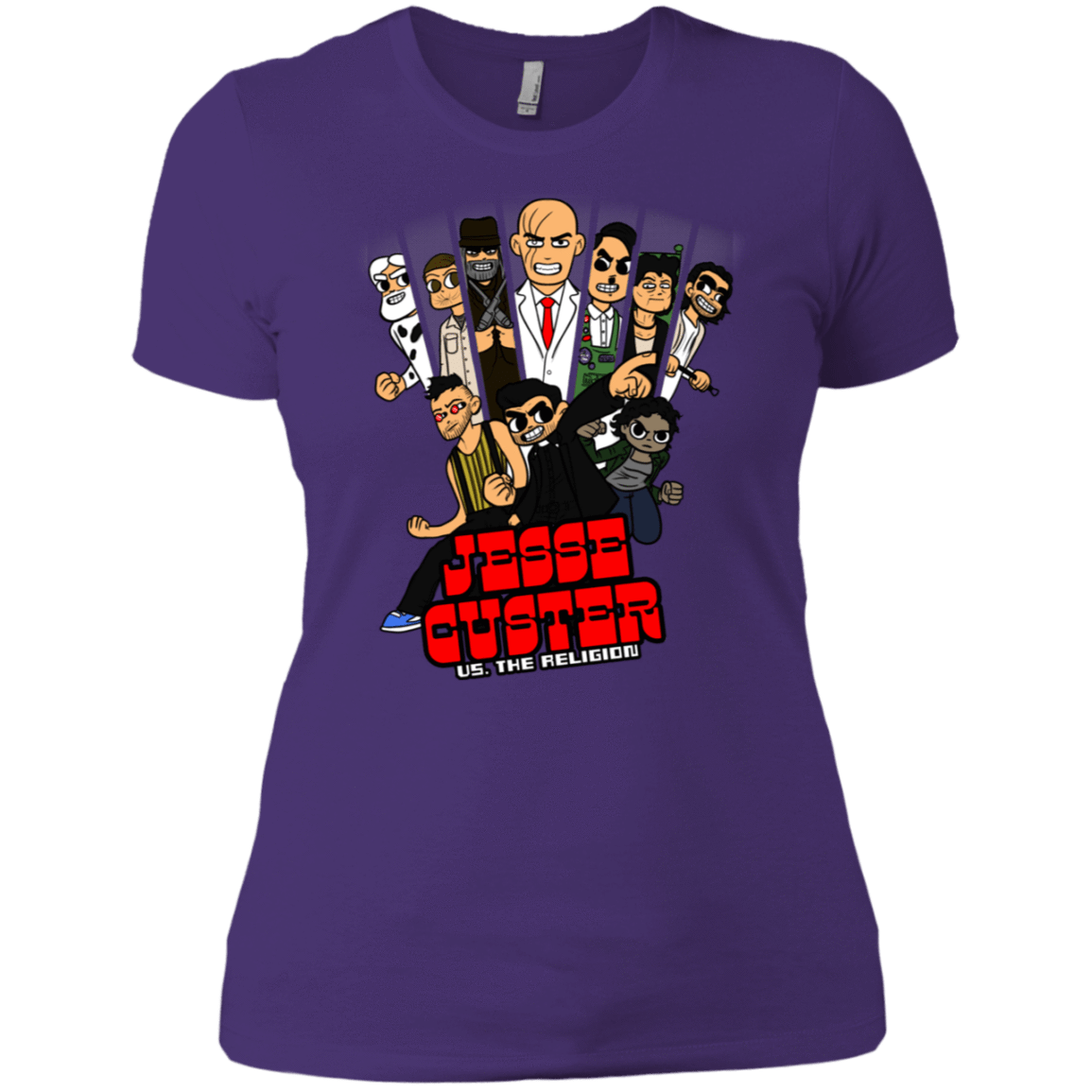 T-Shirts Purple Rush/ / X-Small Jesse Custer vs The Religion Women's Premium T-Shirt