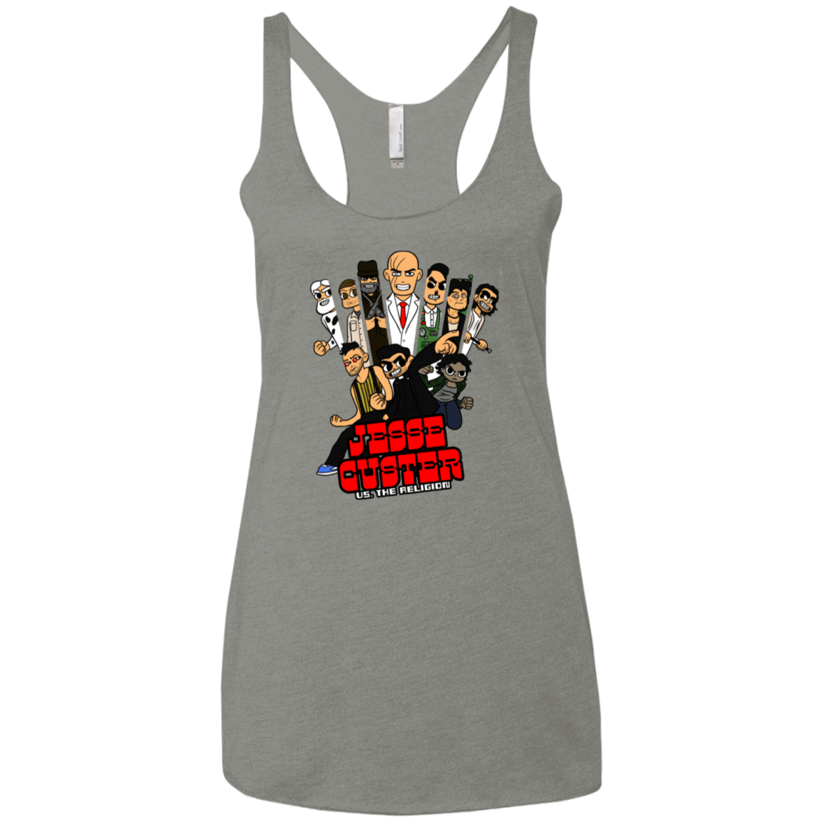 T-Shirts Venetian Grey / X-Small Jesse Custer vs The Religion Women's Triblend Racerback Tank