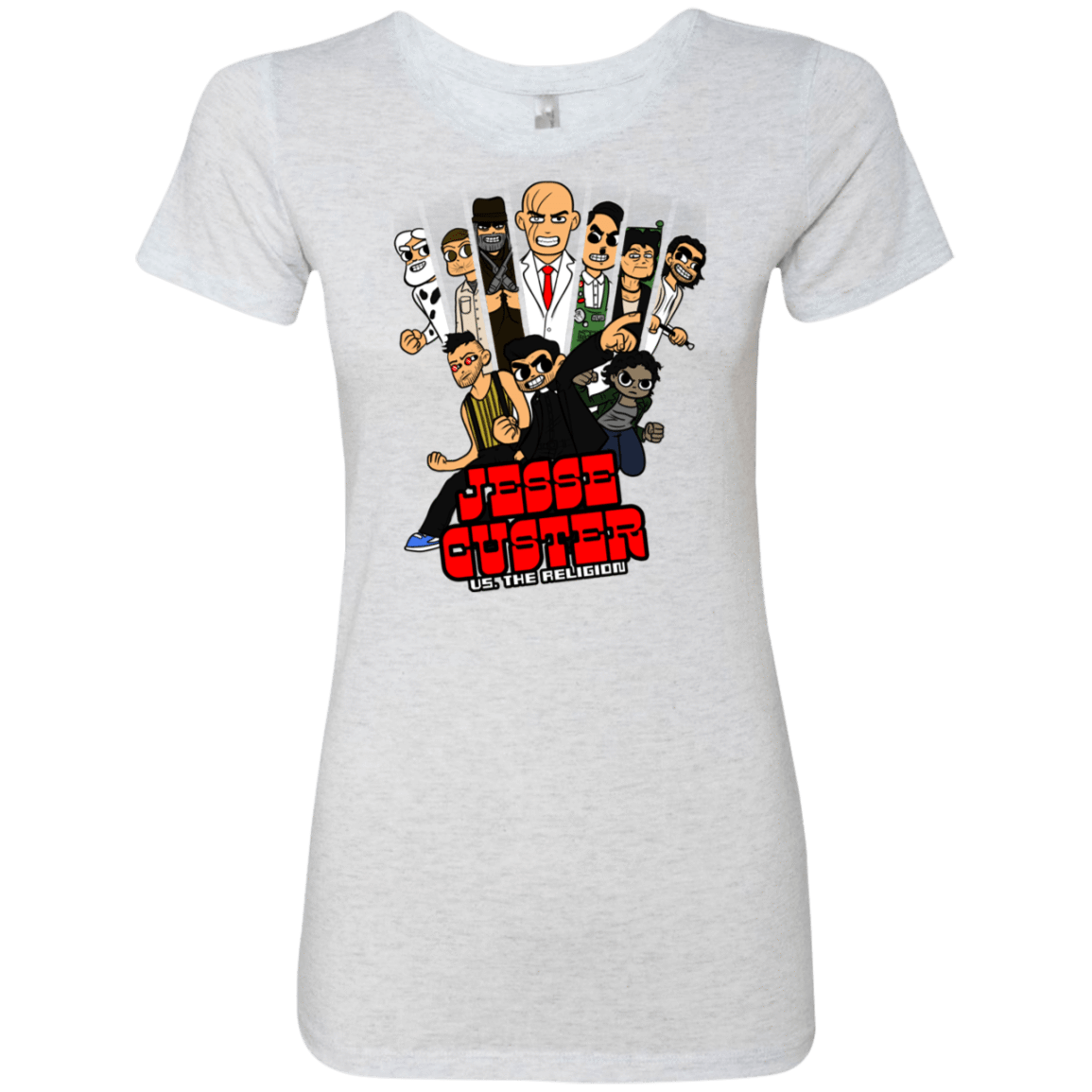 T-Shirts Heather White / S Jesse Custer vs The Religion Women's Triblend T-Shirt