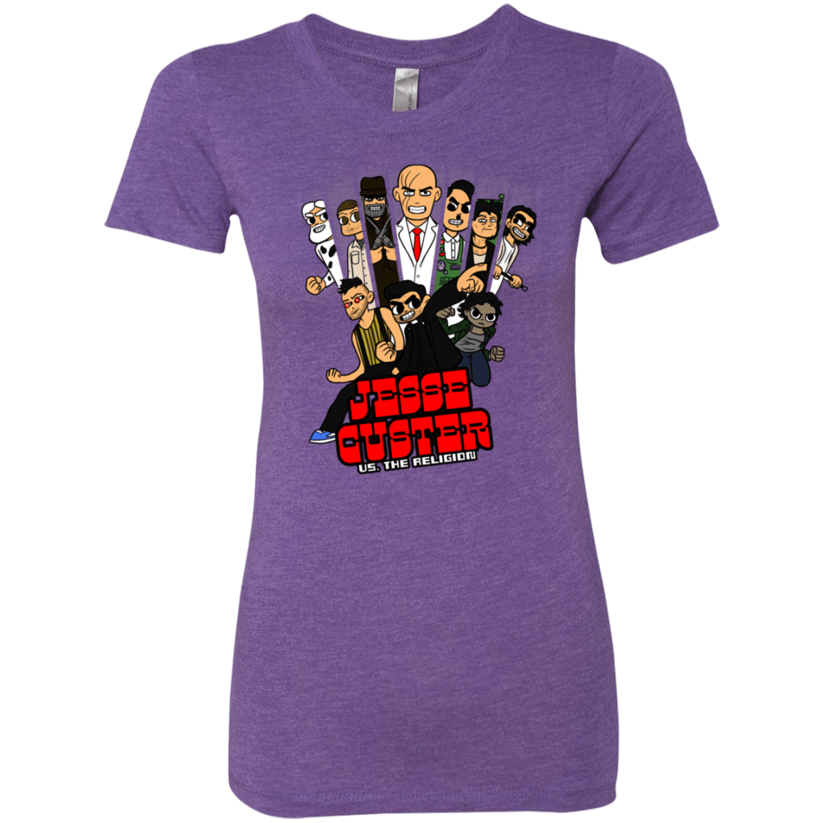 T-Shirts Purple Rush / S Jesse Custer vs The Religion Women's Triblend T-Shirt