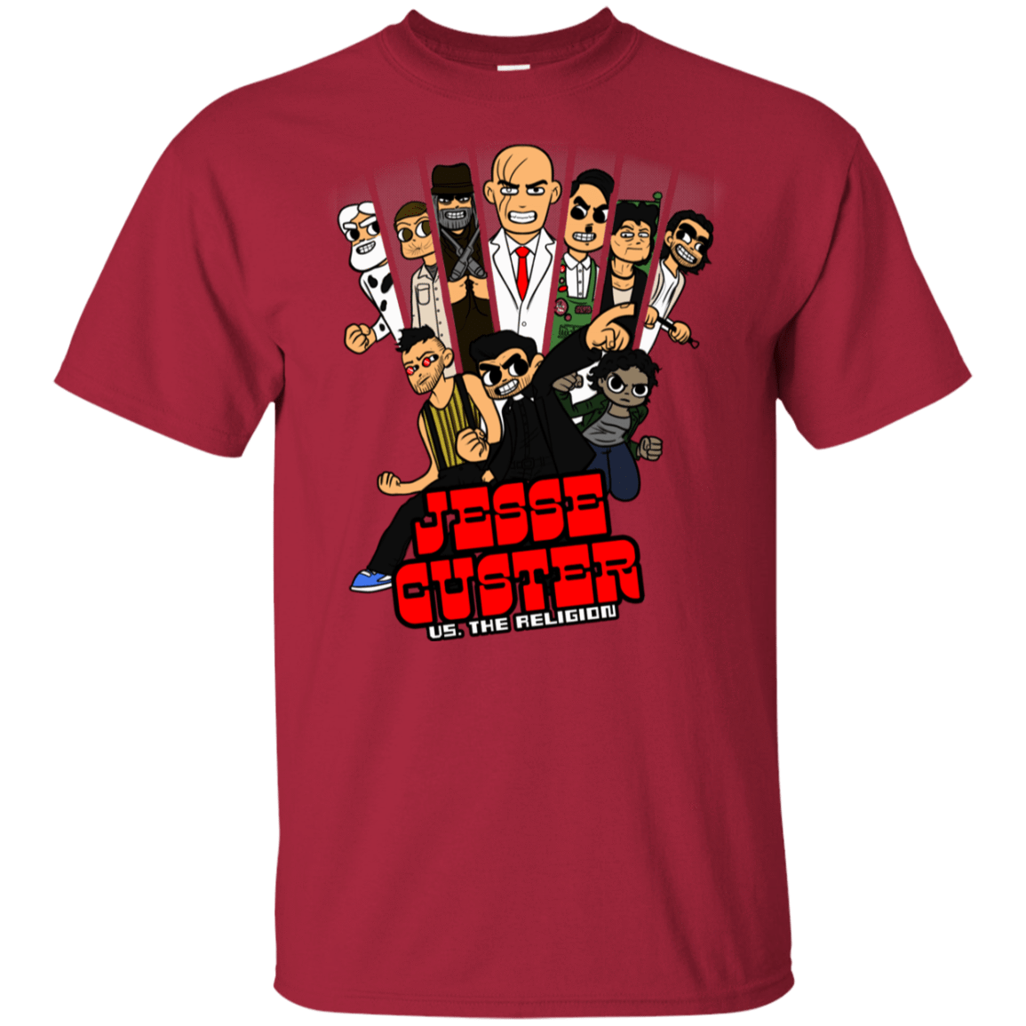 T-Shirts Cardinal / YXS Jesse Custer vs The Religion Youth T-Shirt