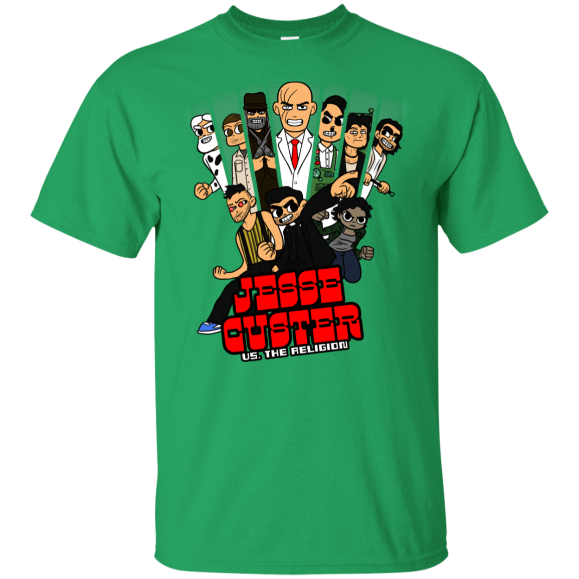 T-Shirts Irish Green / YXS Jesse Custer vs The Religion Youth T-Shirt