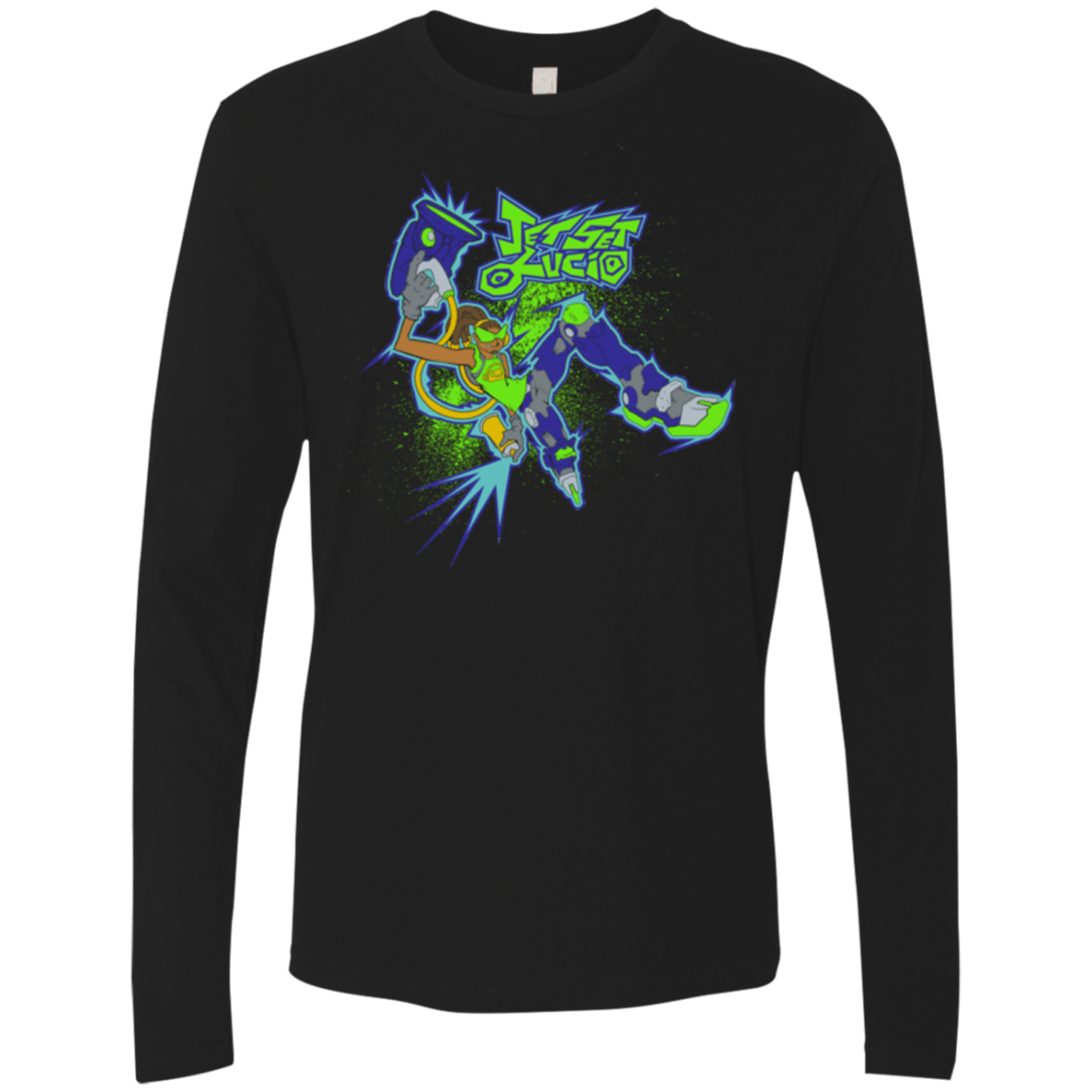 T-Shirts Black / Small Jet Set Lucio Men's Premium Long Sleeve