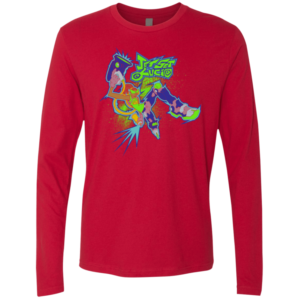 T-Shirts Red / Small Jet Set Lucio Men's Premium Long Sleeve