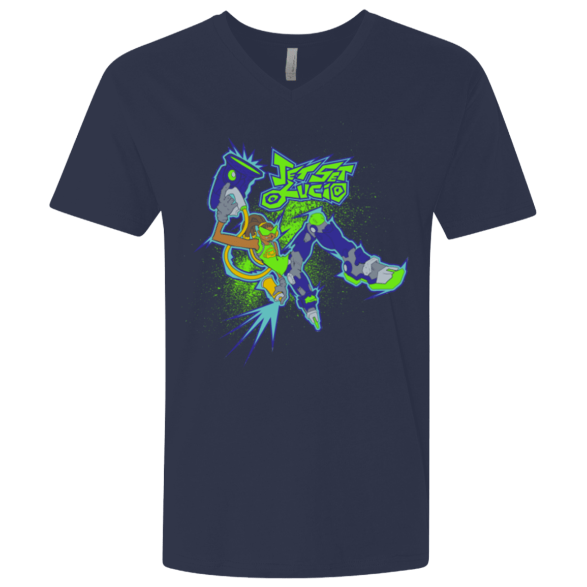 T-Shirts Midnight Navy / X-Small Jet Set Lucio Men's Premium V-Neck