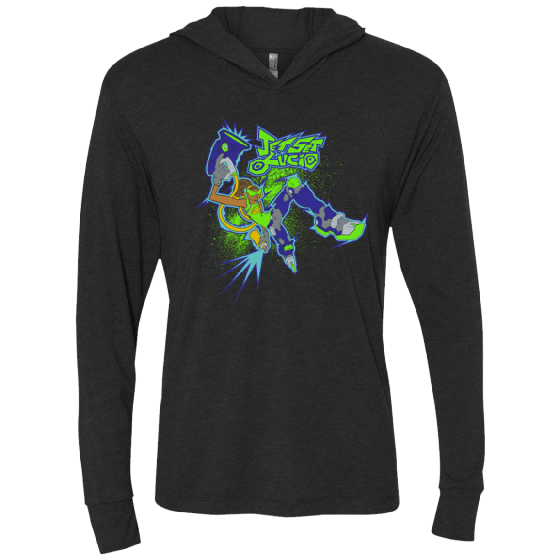 T-Shirts Vintage Black / X-Small Jet Set Lucio Triblend Long Sleeve Hoodie Tee