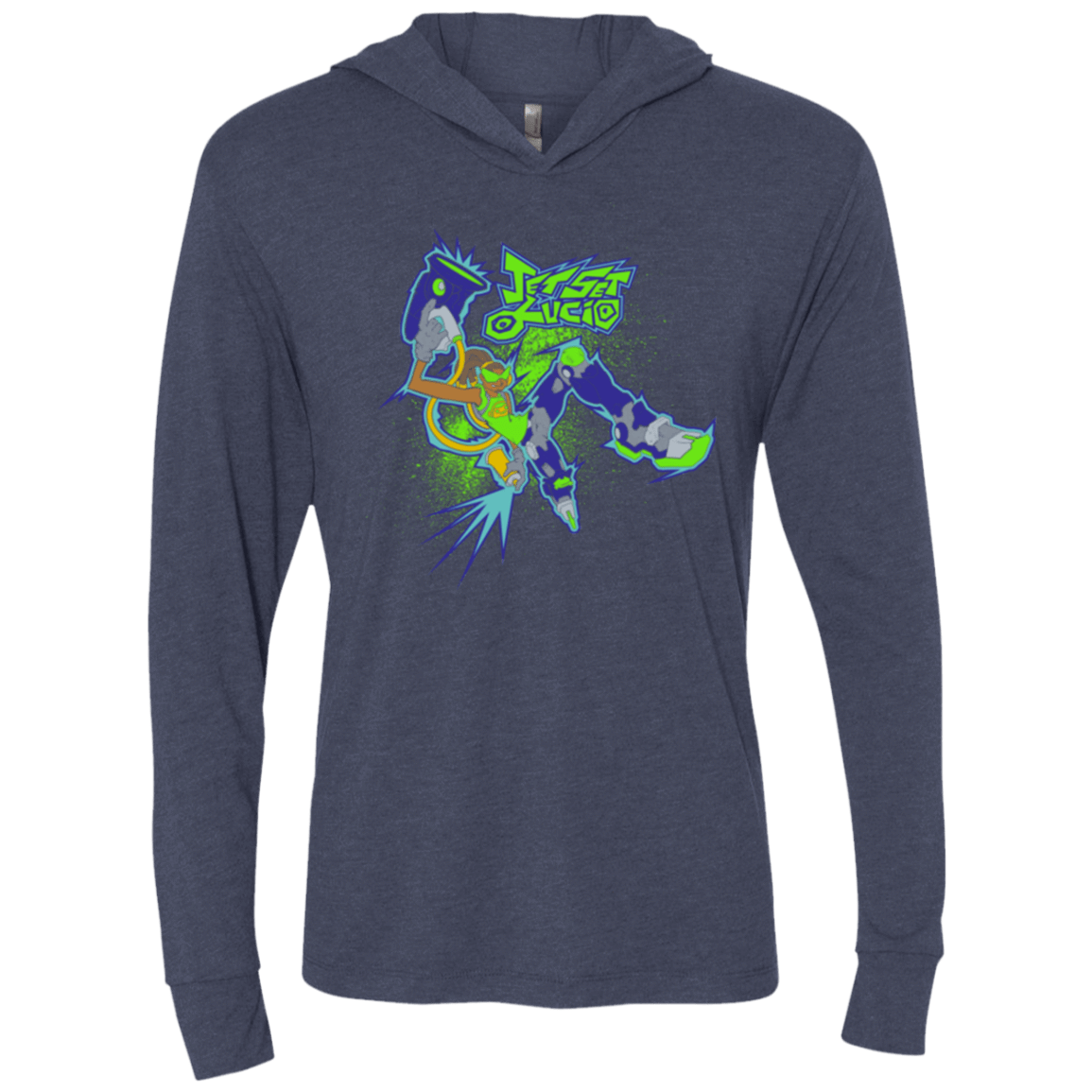 T-Shirts Vintage Navy / X-Small Jet Set Lucio Triblend Long Sleeve Hoodie Tee