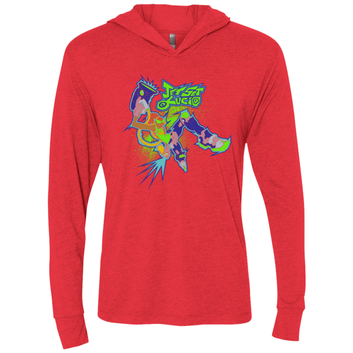 T-Shirts Vintage Red / X-Small Jet Set Lucio Triblend Long Sleeve Hoodie Tee
