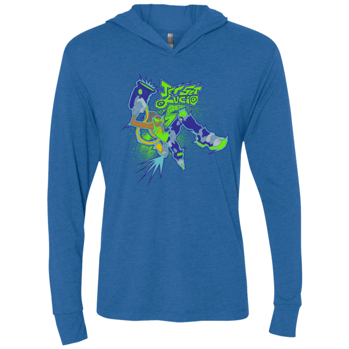 T-Shirts Vintage Royal / X-Small Jet Set Lucio Triblend Long Sleeve Hoodie Tee