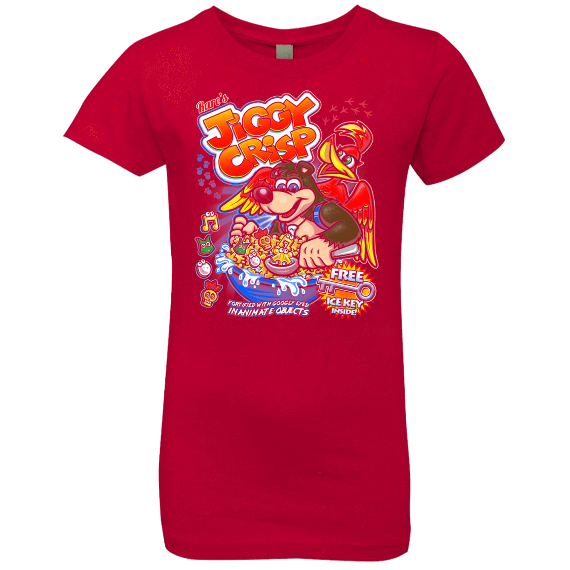 T-Shirts Red / YXS Jiggy Crisp Cereal Girls Premium T-Shirt