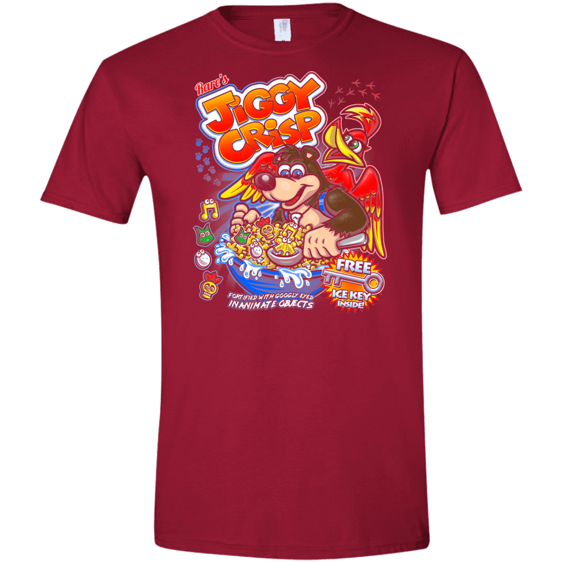T-Shirts Cardinal Red / S Jiggy Crisp Cereal Men's Semi-Fitted Softstyle