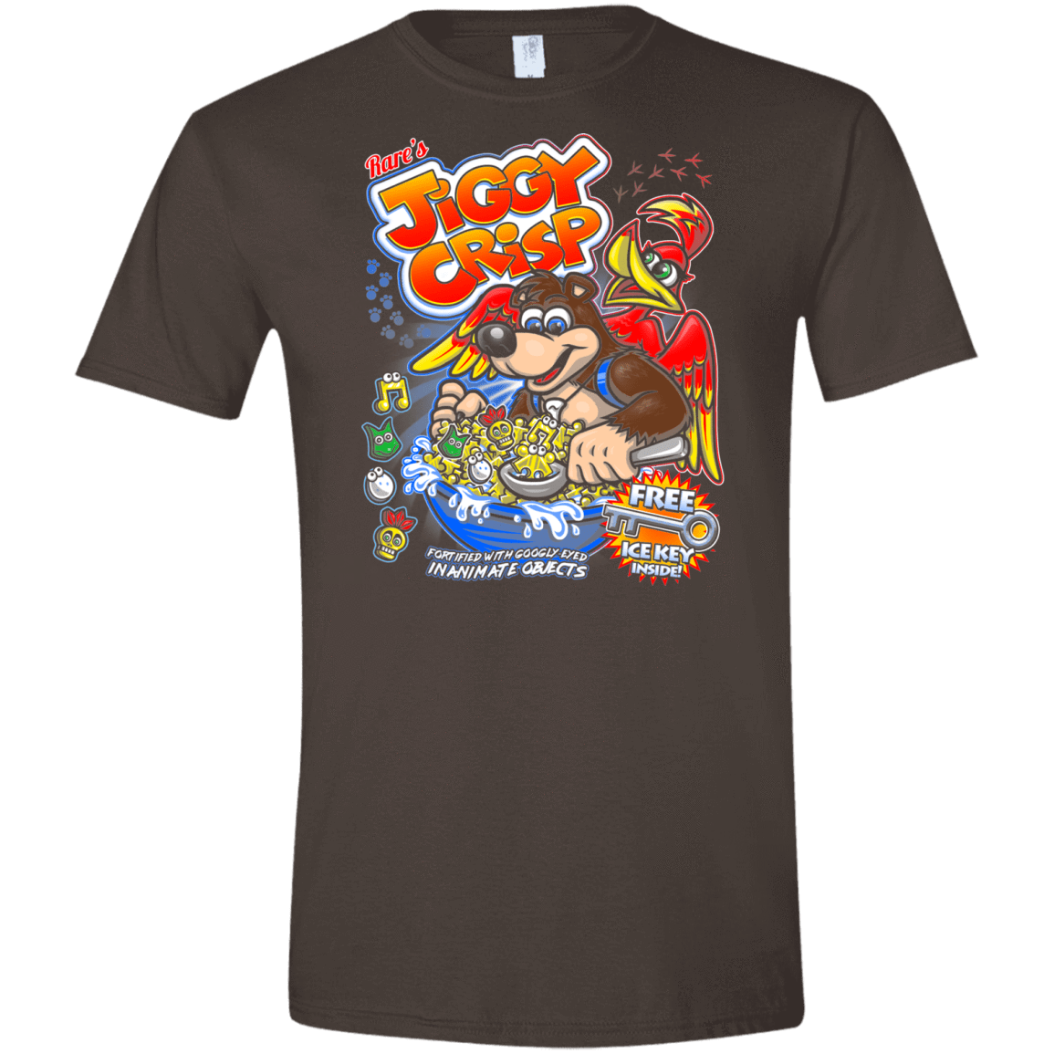 T-Shirts Dark Chocolate / S Jiggy Crisp Cereal Men's Semi-Fitted Softstyle