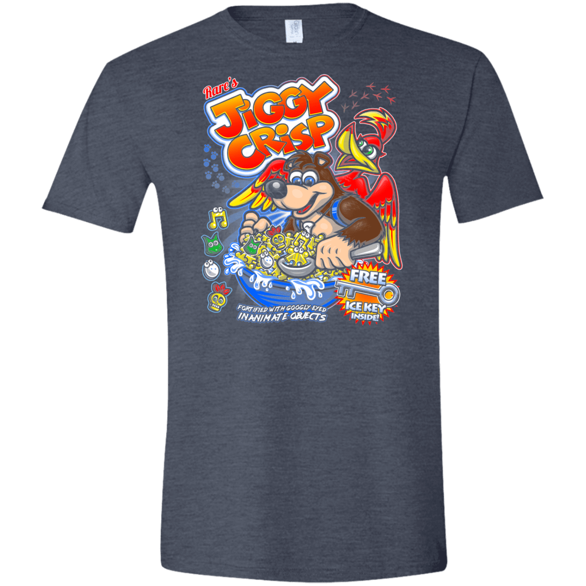 T-Shirts Heather Navy / S Jiggy Crisp Cereal Men's Semi-Fitted Softstyle
