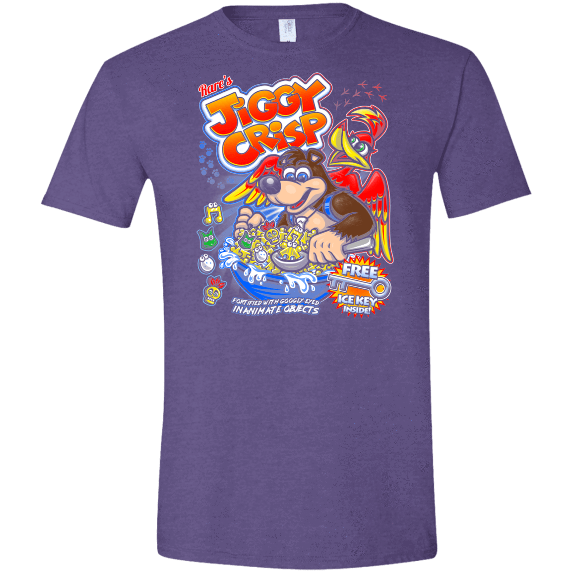 T-Shirts Heather Purple / S Jiggy Crisp Cereal Men's Semi-Fitted Softstyle