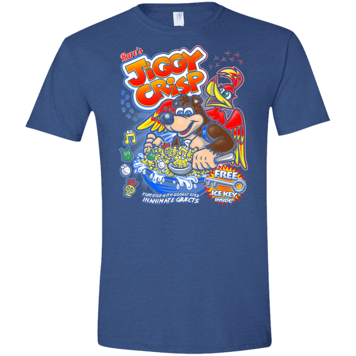 T-Shirts Heather Royal / X-Small Jiggy Crisp Cereal Men's Semi-Fitted Softstyle