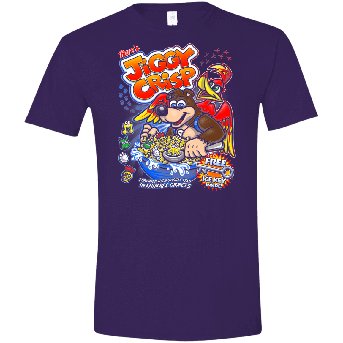 T-Shirts Purple / S Jiggy Crisp Cereal Men's Semi-Fitted Softstyle