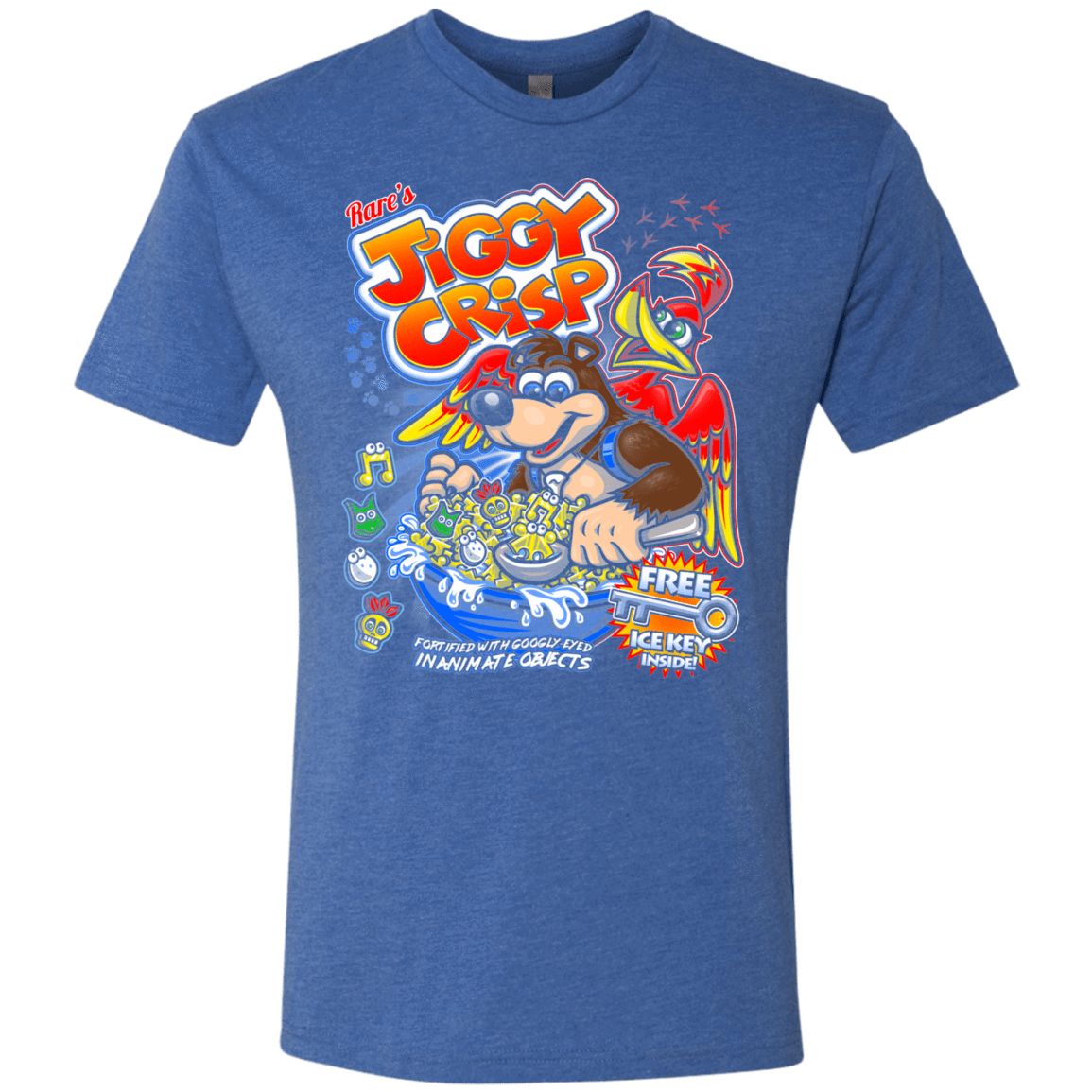 T-Shirts Vintage Royal / S Jiggy Crisp Cereal Men's Triblend T-Shirt