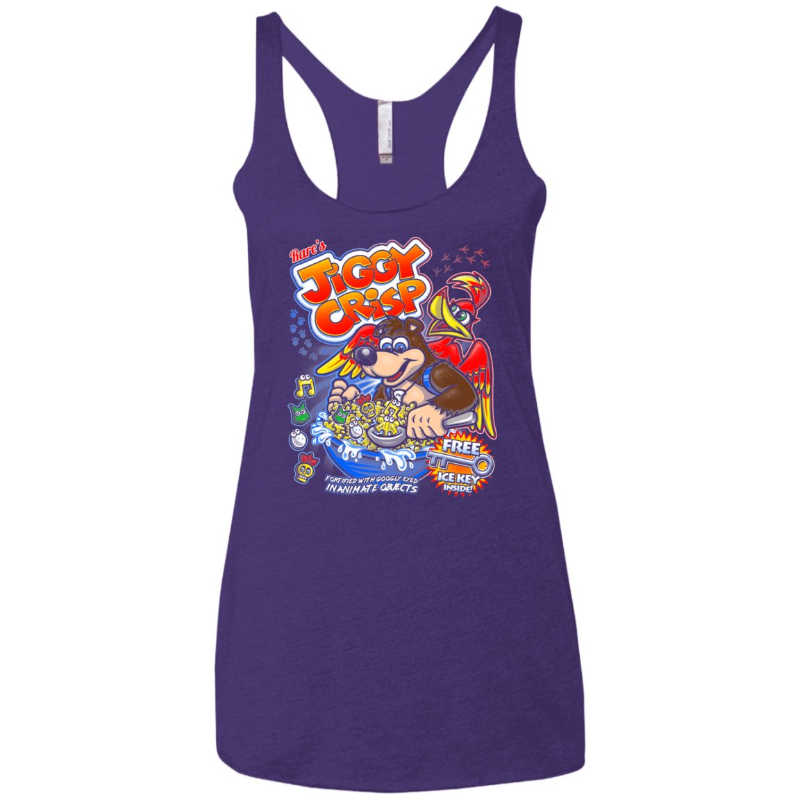 T-Shirts Purple Rush / X-Small Jiggy Crisp Cereal Women's Triblend Racerback Tank