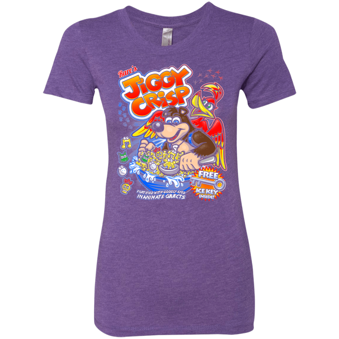 T-Shirts Purple Rush / S Jiggy Crisp Cereal Women's Triblend T-Shirt