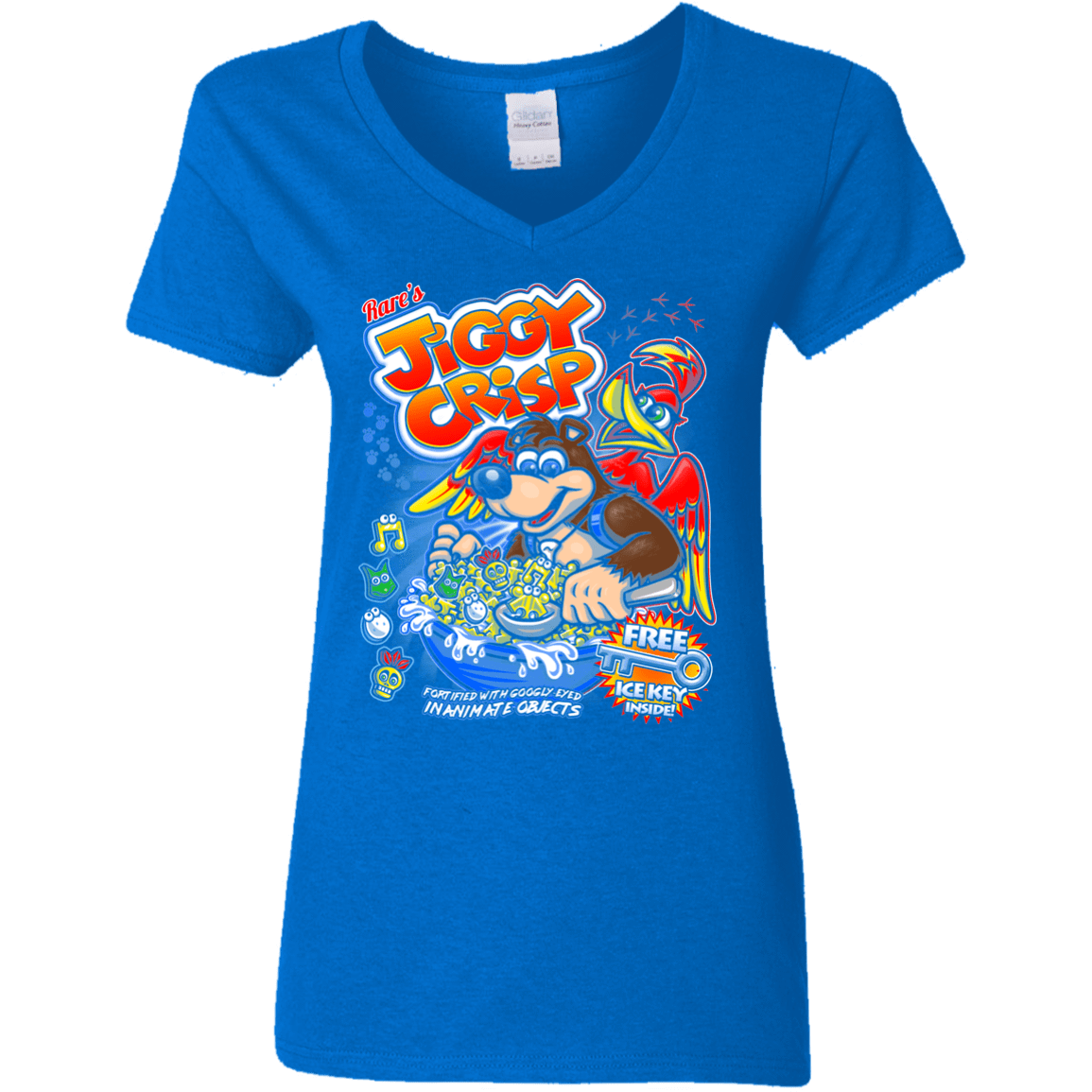 T-Shirts Royal / S Jiggy Crisp Cereal Women's V-Neck T-Shirt