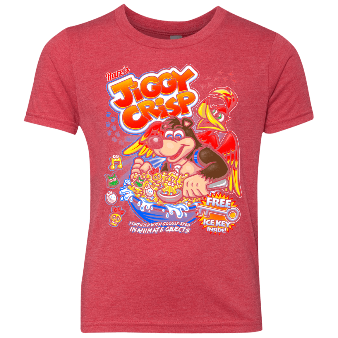 T-Shirts Vintage Red / YXS Jiggy Crisp Cereal Youth Triblend T-Shirt