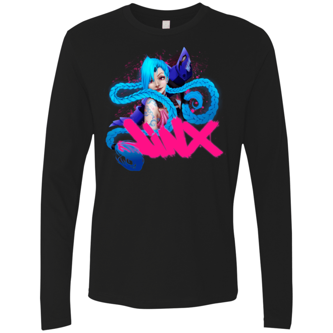 T-Shirts Black / Small Jinx Men's Premium Long Sleeve