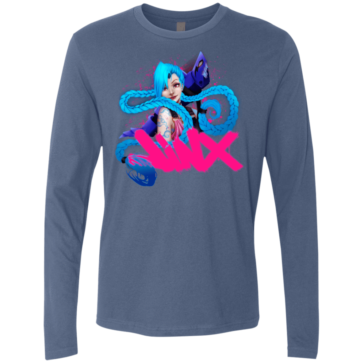 T-Shirts Indigo / Small Jinx Men's Premium Long Sleeve