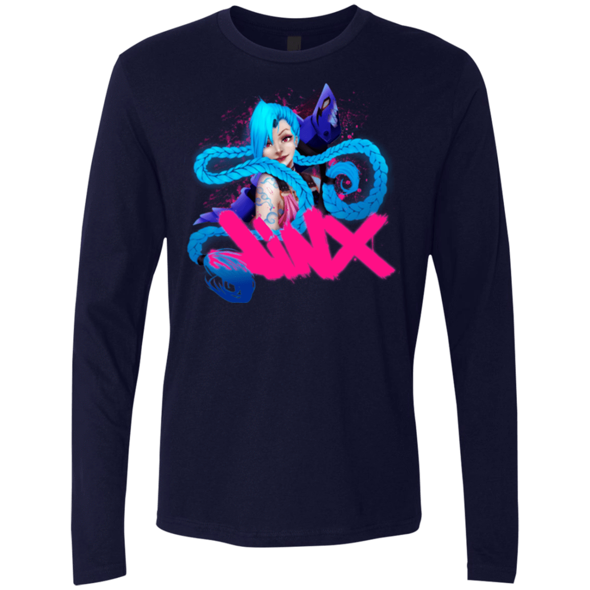 T-Shirts Midnight Navy / Small Jinx Men's Premium Long Sleeve