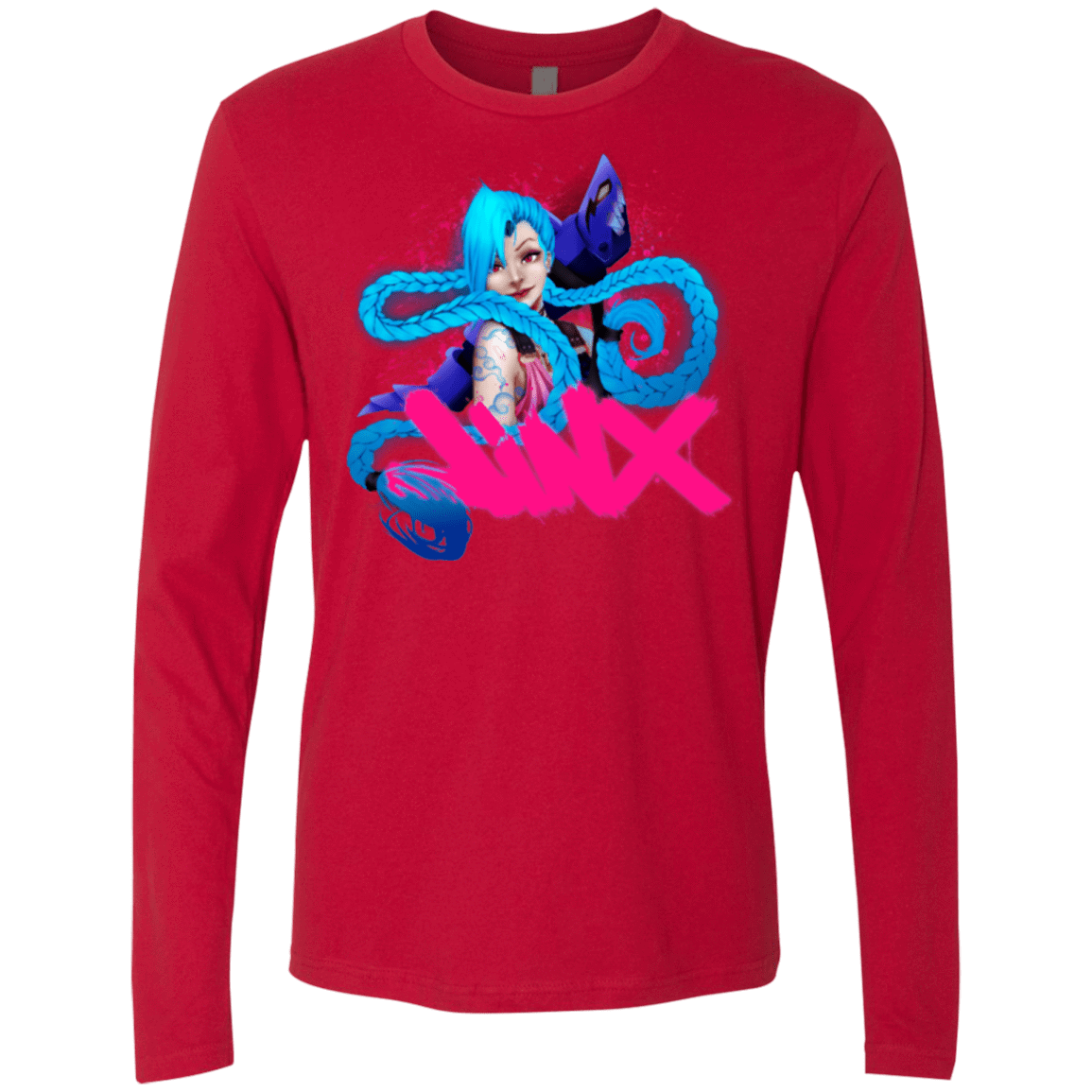 T-Shirts Red / Small Jinx Men's Premium Long Sleeve