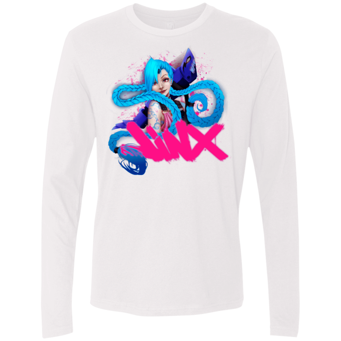 T-Shirts White / Small Jinx Men's Premium Long Sleeve