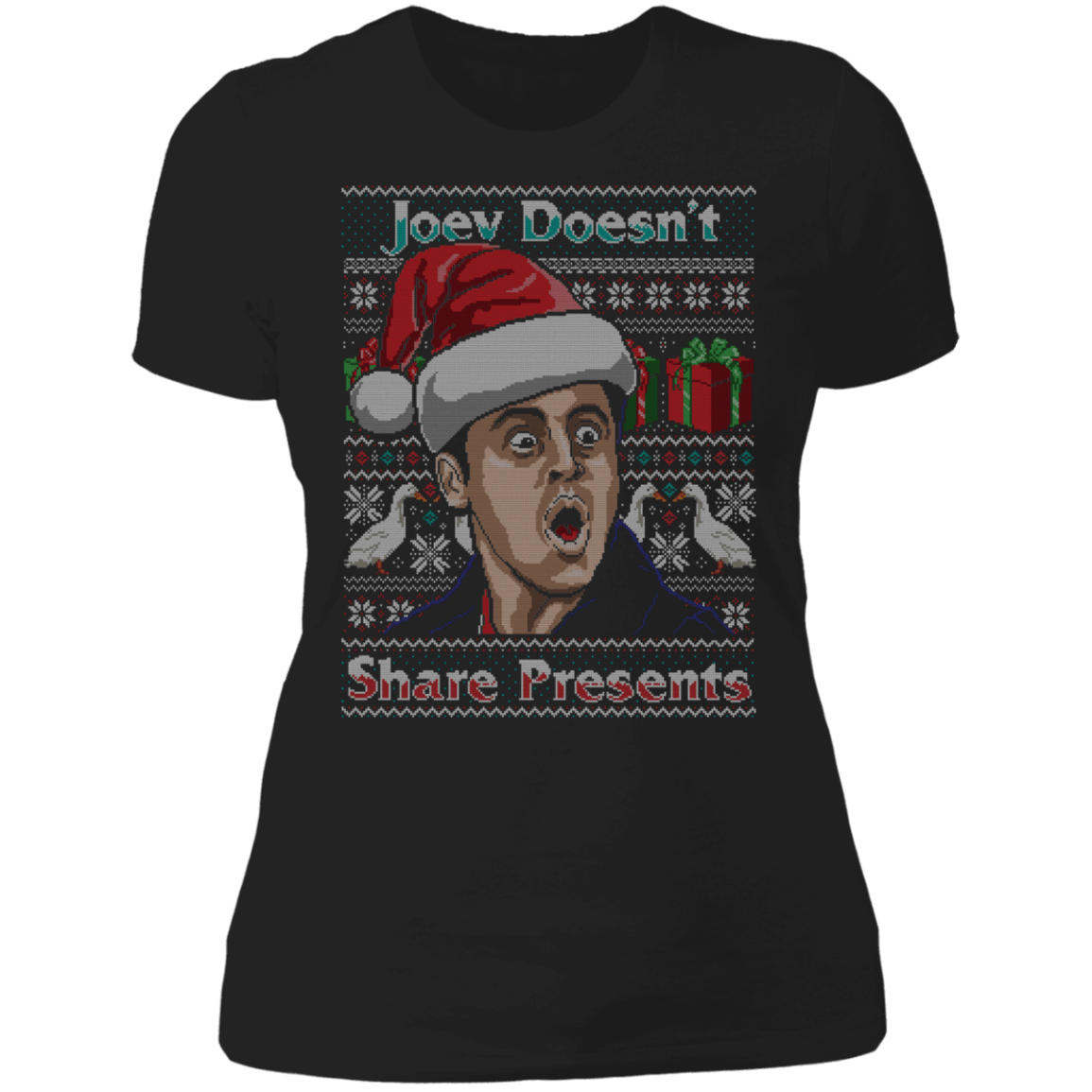 T-Shirts Black / X-Small Joey Doesn't Share Presents Ugly Sweater Women's Premium T-Shirt