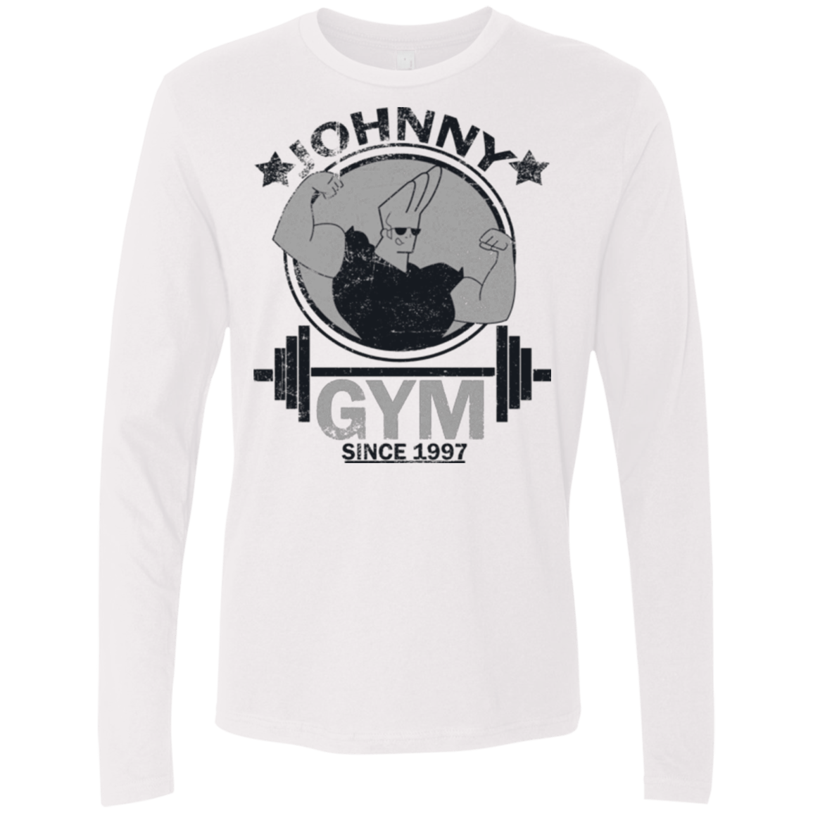 T-Shirts White / Small Johnny Gym Men's Premium Long Sleeve