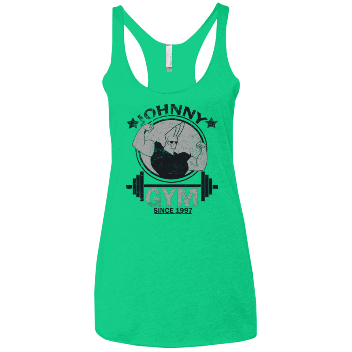 T-Shirts Envy / X-Small Johnny Gym Women's Triblend Racerback Tank