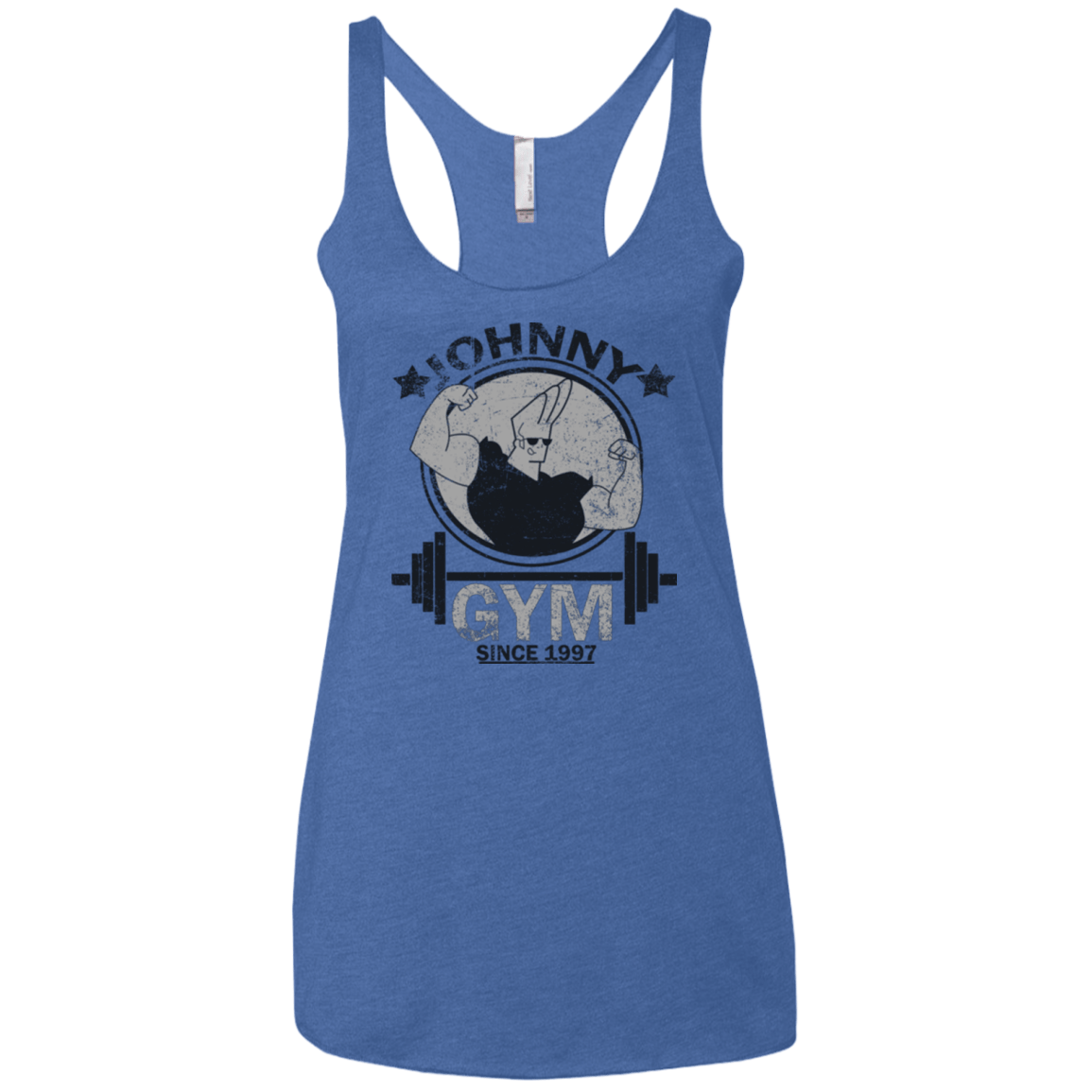 T-Shirts Vintage Royal / X-Small Johnny Gym Women's Triblend Racerback Tank