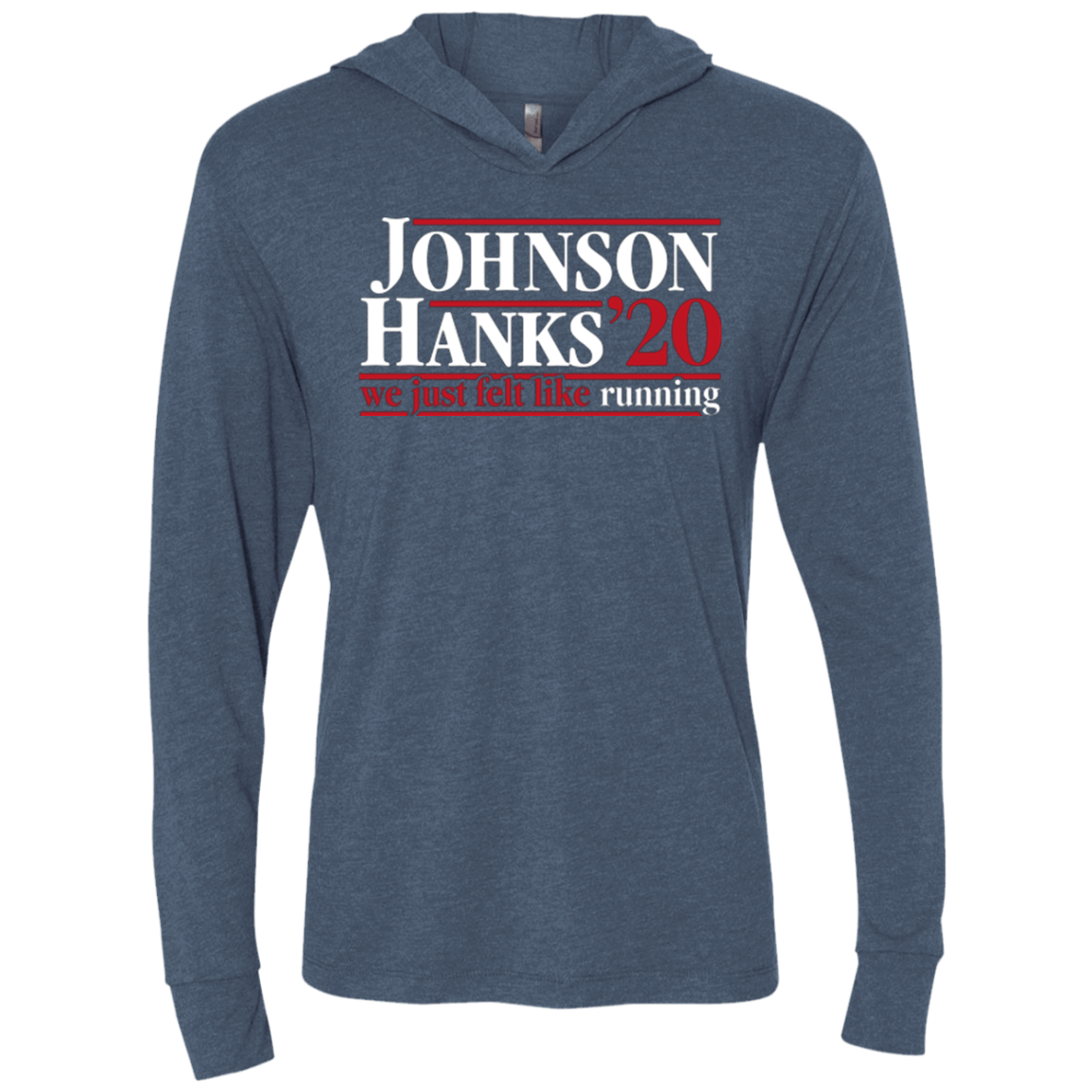 T-Shirts Indigo / X-Small Johnson Hanks 2020 Triblend Long Sleeve Hoodie Tee