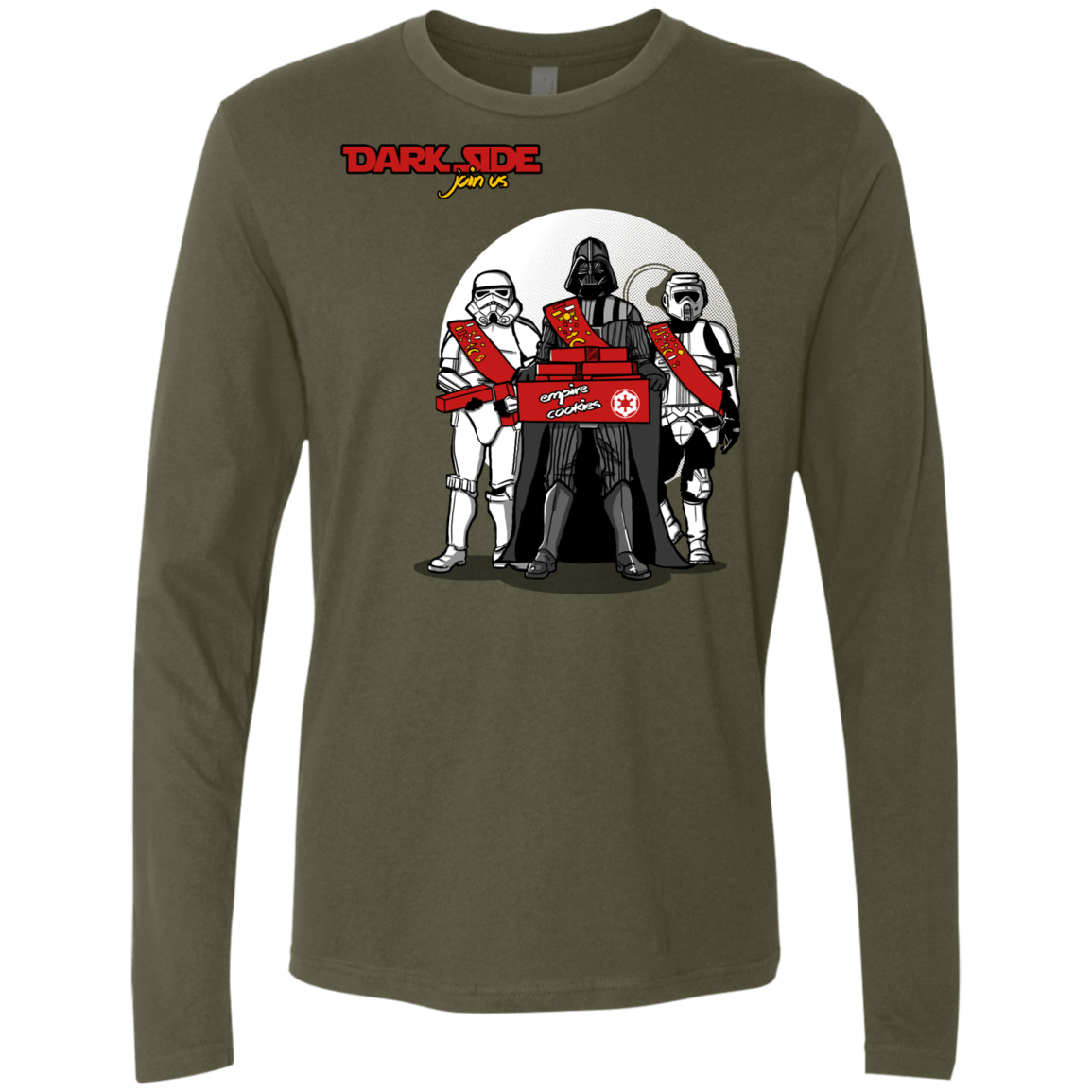 T-Shirts Military Green / S Join The Dark Side Men's Premium Long Sleeve