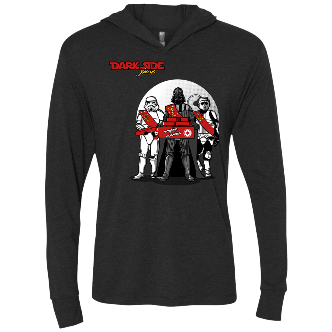 T-Shirts Vintage Black / X-Small Join The Dark Side Triblend Long Sleeve Hoodie Tee