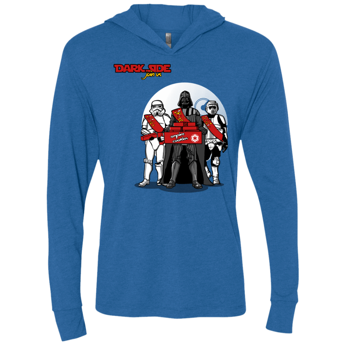 T-Shirts Vintage Royal / X-Small Join The Dark Side Triblend Long Sleeve Hoodie Tee