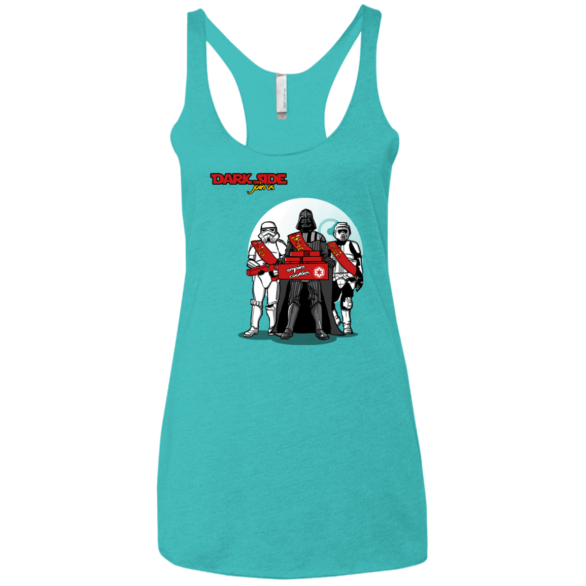 T-Shirts Tahiti Blue / X-Small Join The Dark Side Women's Triblend Racerback Tank